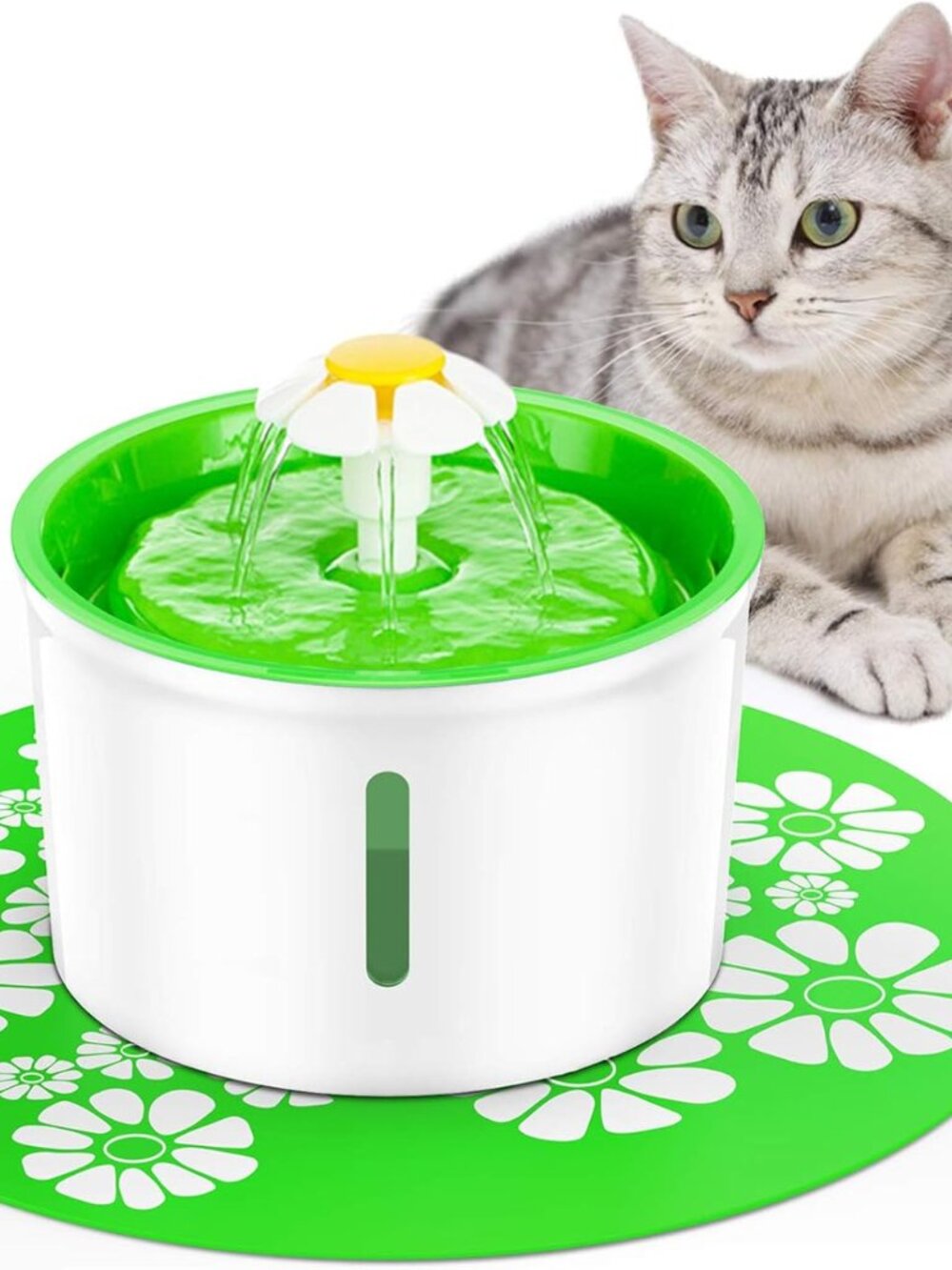 Pet Water Fountain 54oz/ 1.6L with Activated Carbon Filter Automatic